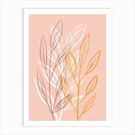 Pink Plants Art Print