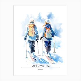 Grandvalira   Andorra, Ski Resort Poster Illustration 1 Art Print