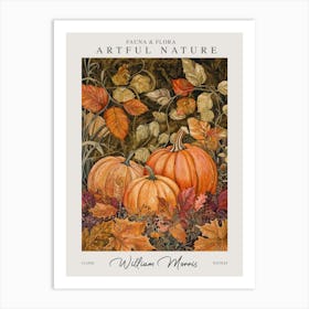 William Morris Pumpkins Autumn Fall Exhibition Art Print