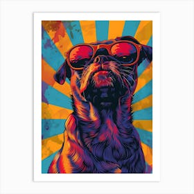 Pug in Sunglasses 3 Art Print