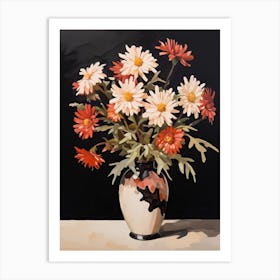 Bouquet Of Asters, Autumn Fall Florals Painting 1 Art Print