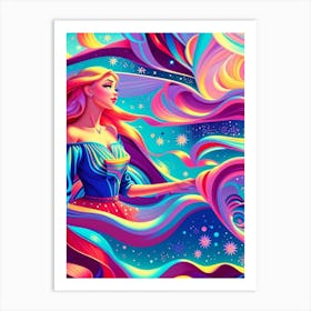 Psychedelic Princess Art Print