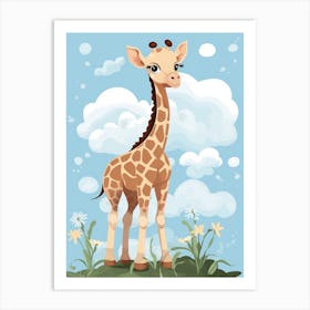 Baby Animal Illustration  Giraffe 1 Art Print
