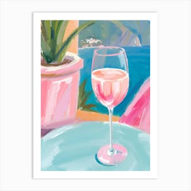 Champagne Illustration 1 Art Print