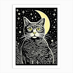 Galactic Purrnet, Psychedelic Cats series Art Print