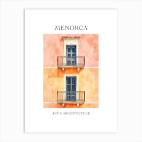 Menorca Travel And Architecture Poster 3 Art Print