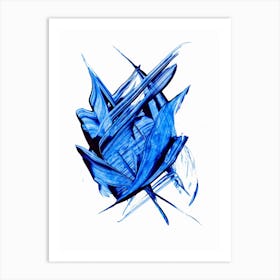 Abstract Blue Painting 1 Art Print