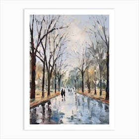 Winter City Park Painting Ibirapuera Park Bogota 3 Art Print