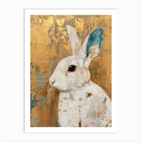 Bunny Gold Effect Collage 3 Art Print