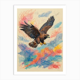 Eagle In Flight 8 Art Print