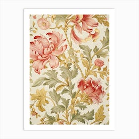 Floral Wallpaper 123 Art Print