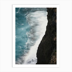 Ocean Fury Cape Verde S Cliffs And Breaking Waves Art Print