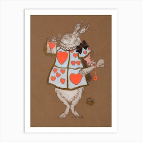 White Rabbit With Herald's Costume Design (1915), Alice in Wonderland Art Print