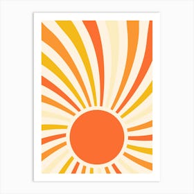 Orange Blue Vector Sun Over The Vast Sea Bookmark Art Print
