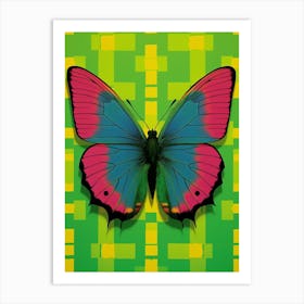 Pop Art Green Hairstreak Butterfly 3 Art Print