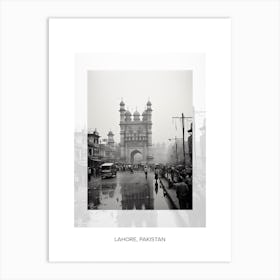 Poster Of Lahore, Pakistan, Black And White Old Photo 4 Art Print