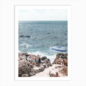 Capri Italy - Beach Club La Fontelina Vertical Art Print