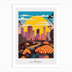 Poster Of Los Angeles, Illustration In The Style Of Pop Art 1 Art Print