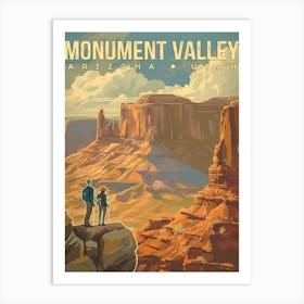 Monument Valley Arizona & Utah Vintage Poster Art Print