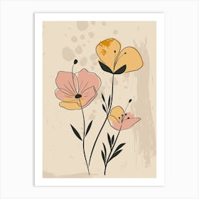 Lahore Flower Market Boho Minimalist Style Art Print