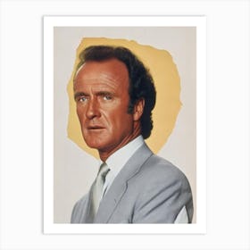 James Caan Retro Collage Movies Art Print