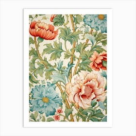 Victorian Floral Wallpaper 1 Art Print