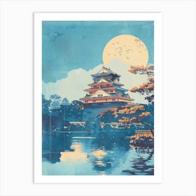 Nijo Castle In Kyoto Mid Century Modern 3 Art Print