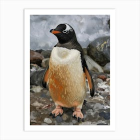 Adlie Penguin King George Island Oil Painitng 2 Art Print