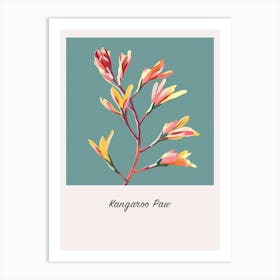 Kangaroo Paw Flower 1 Square Flower Illustration Poster Art Print