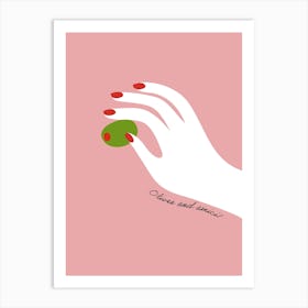 Olives And Amici Print Hand Kitchen Illustration Art Print