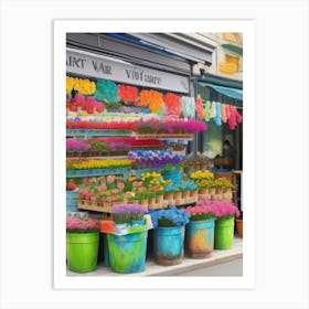 Flower Shop - Flower Shop Stock Videos & Royalty-Free Footage Art Print