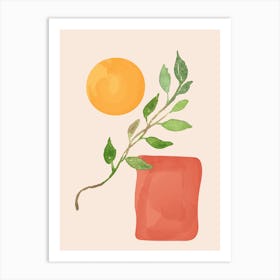 Sun Leaf Boho Art Print