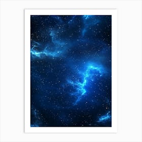 Blue Space Background 1 Art Print