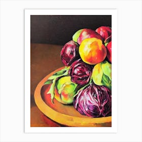 Radicchio 3 Cezanne Style vegetable Art Print