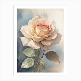 Rose Watercolor Painting Art Print