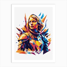 Joan Of Arc 01 Portrait WPAP Pop Art Art Print