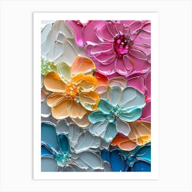 Artistic Acrylic Flower Art Print