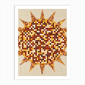 Mosaic Sun 2 Art Print