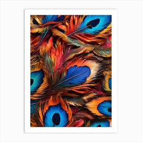 Peacock Feathers Art Print 2 Art Print