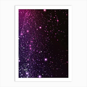 Purple And Pink Starry Sky Art Print