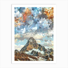 Abstract Mountain Painting 14 Art Print