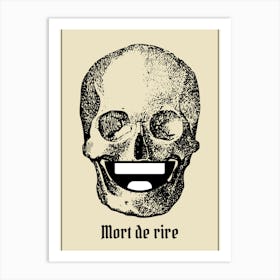 Tête de mort de rire Art Print