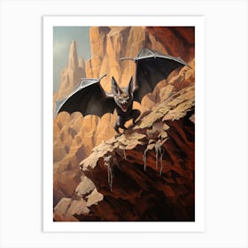 European Free Tailed Bat Flying 4 Art Print