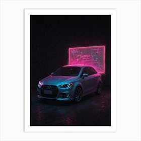 Neon Car 5 Art Print