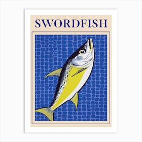 Swordfish Seafood Poster Art Print