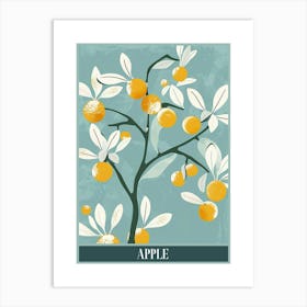 Apple Tree Flat Illustration 3 Poster Art Print