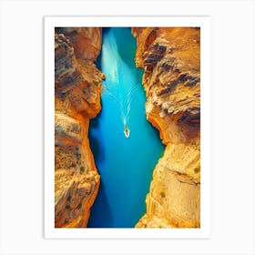 Boat In The Canyon Art Print