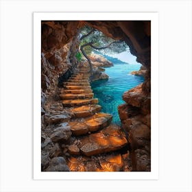 Stairs To The Sea Art Print