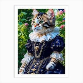 Cat In A Dress 4 Art Print