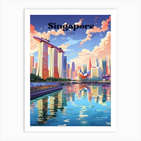 Singapore Vibrant Travel Art Art Print